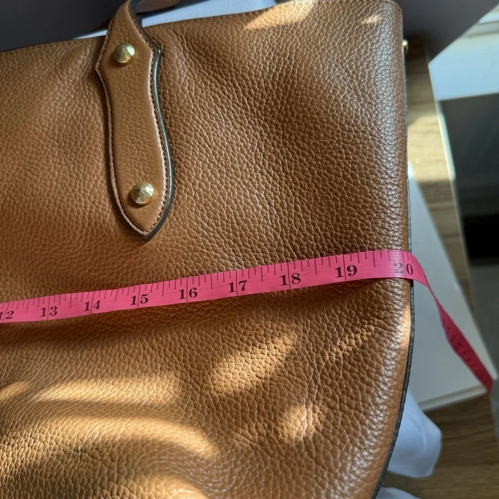 Annabel Ingall Brown Pebbles Leather Large Isabella Tote Bag Purse
